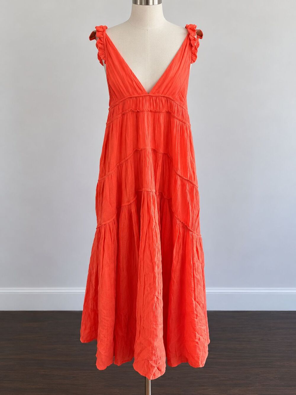NWT Anthropologie Celandine Sleeveless Plunge Midi Dress $128 Size M